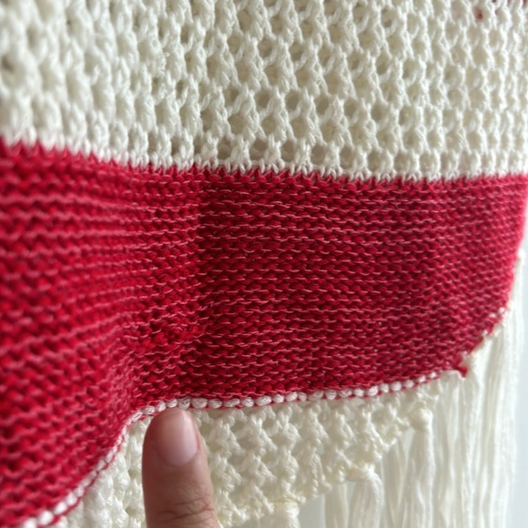 Cloud Chaser American Flag Knitted Short Sleeved Top with Fringes - Picture 7 of 9